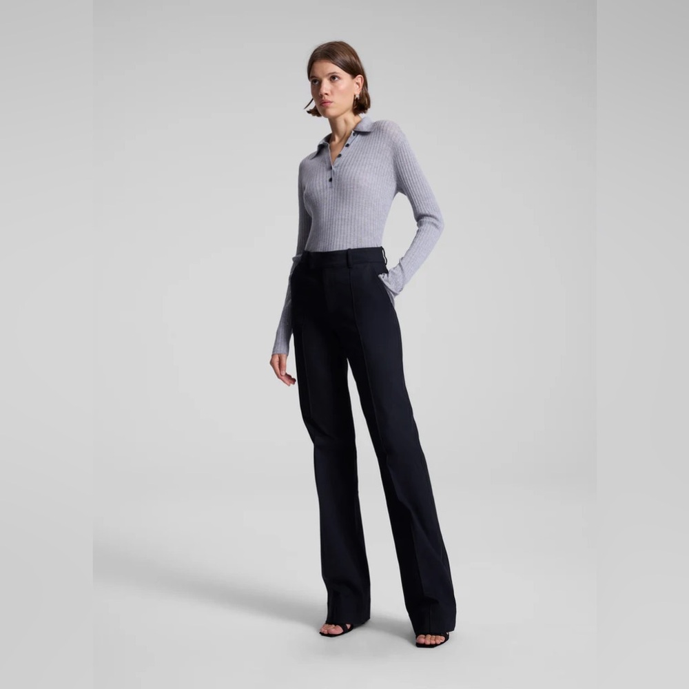 A.L.C $450 Simon Stretch Cotton Pant Midnight Navy NWT - Picture 4 of 6